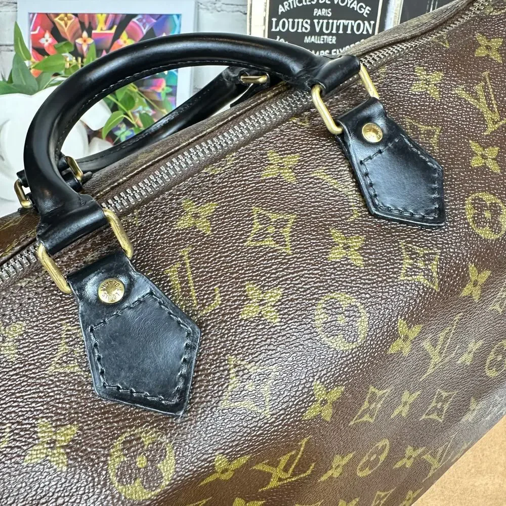 Louis Vuitton Speedy 35 Vintage Custom dyed leather CUTE - Picture 7 of 16